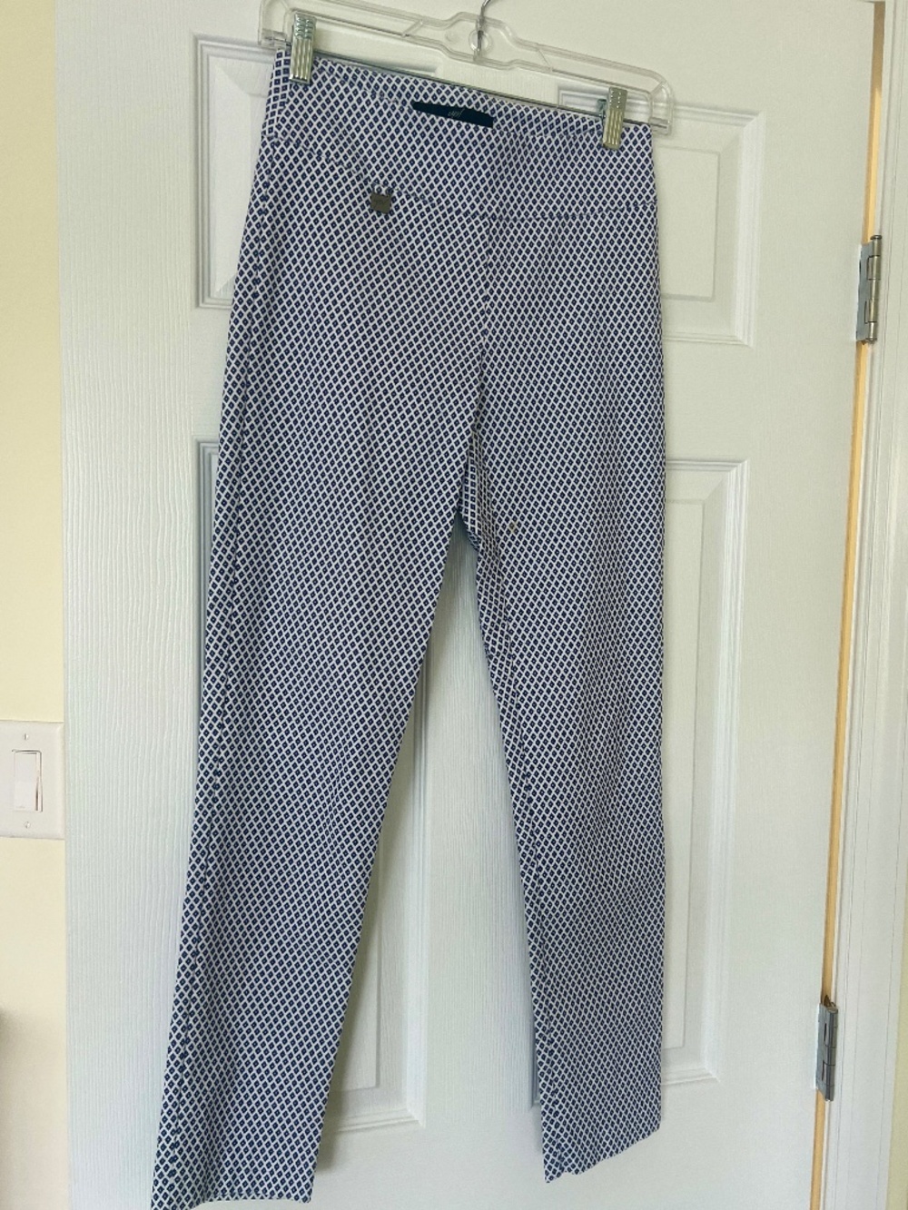 Navy & White Up Summer Pants